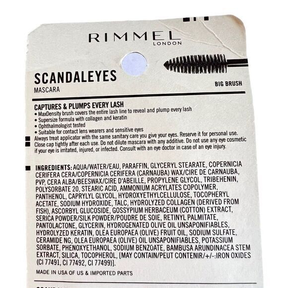 SET RIMMEL LONDON Scandaleyes Waterproof Mascara +‎ Gel Pencil 003 Extreme Black - Picture 7 of 7